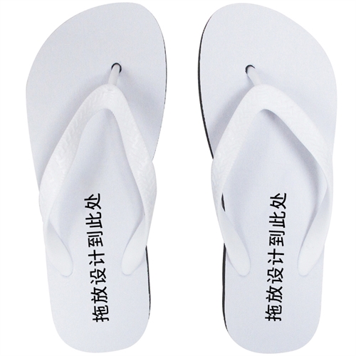全彩打印人字拖（一张图）白鞋带，童款M码