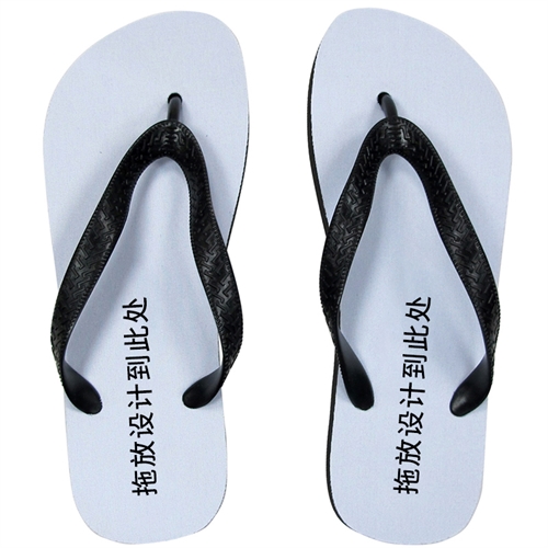 全彩打印人字拖（一张图）黑鞋带，男款M码