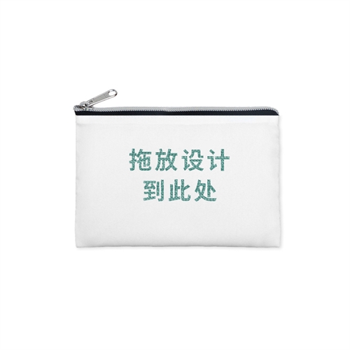 8.9cm×15.2cm照片定制闪金文字化妆包 银色拉链（双面订制）