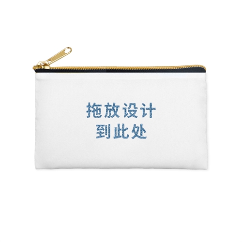 10.2cm×17.8cm照片定制闪金文字化妆包 金色拉链（双面订制）