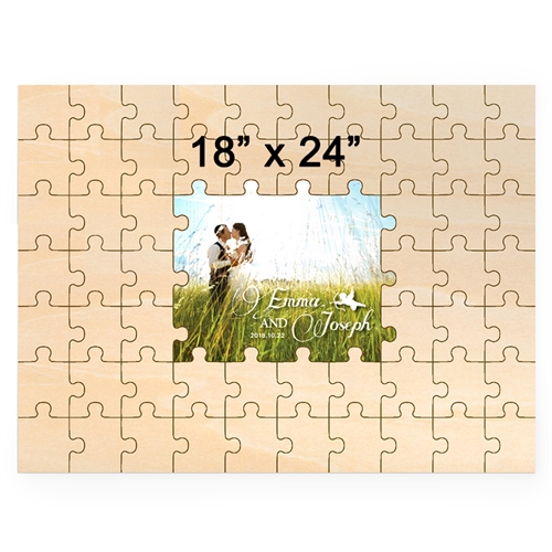 定制 45.7cm×61cm 59片中间印刷木拼图